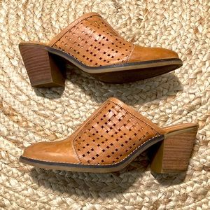Leather Heel Mules